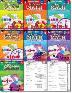 Bộ sách Toán tiếng Anh 180 Days of Math 6 cuốn